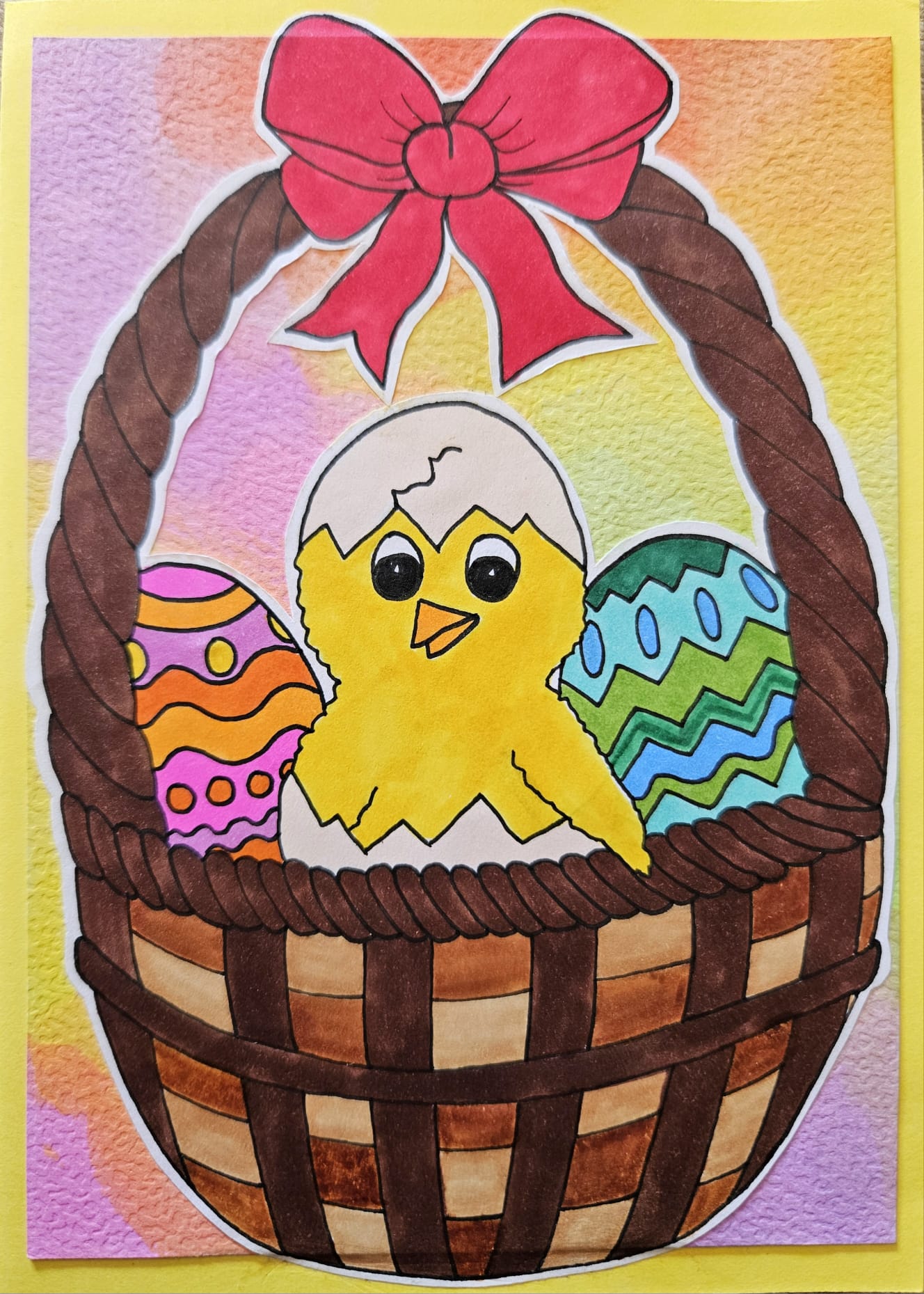 Osterkarte Hase Korb