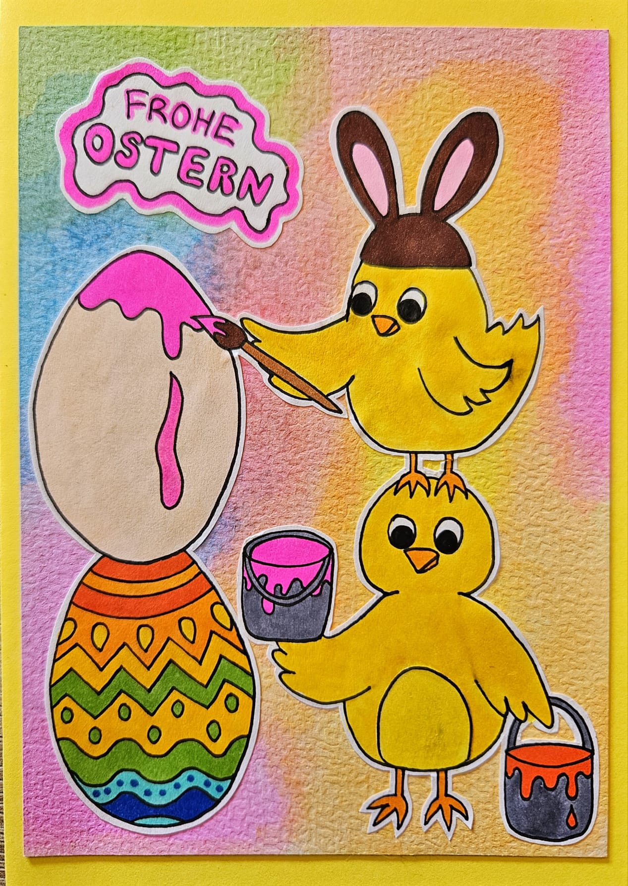 Osterkarte Küken Malen