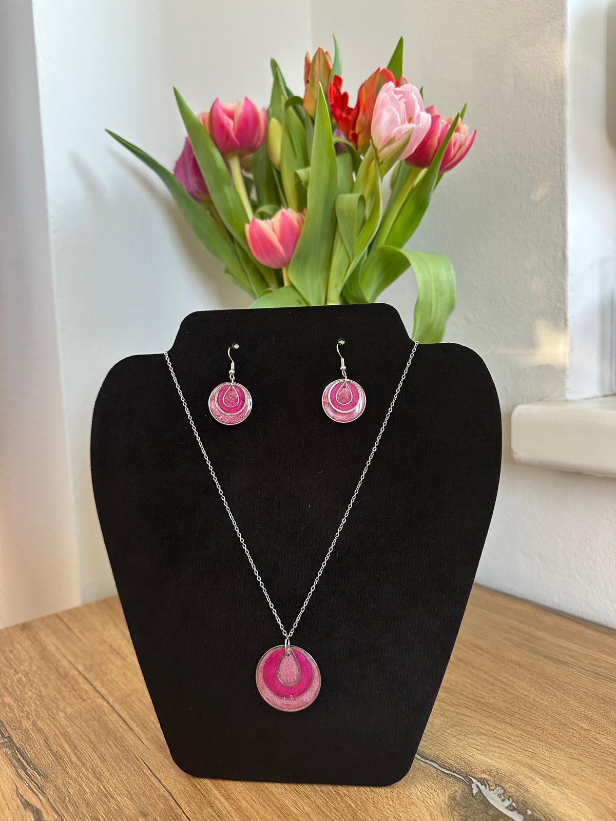 Schmuck Set Pink Rund 2